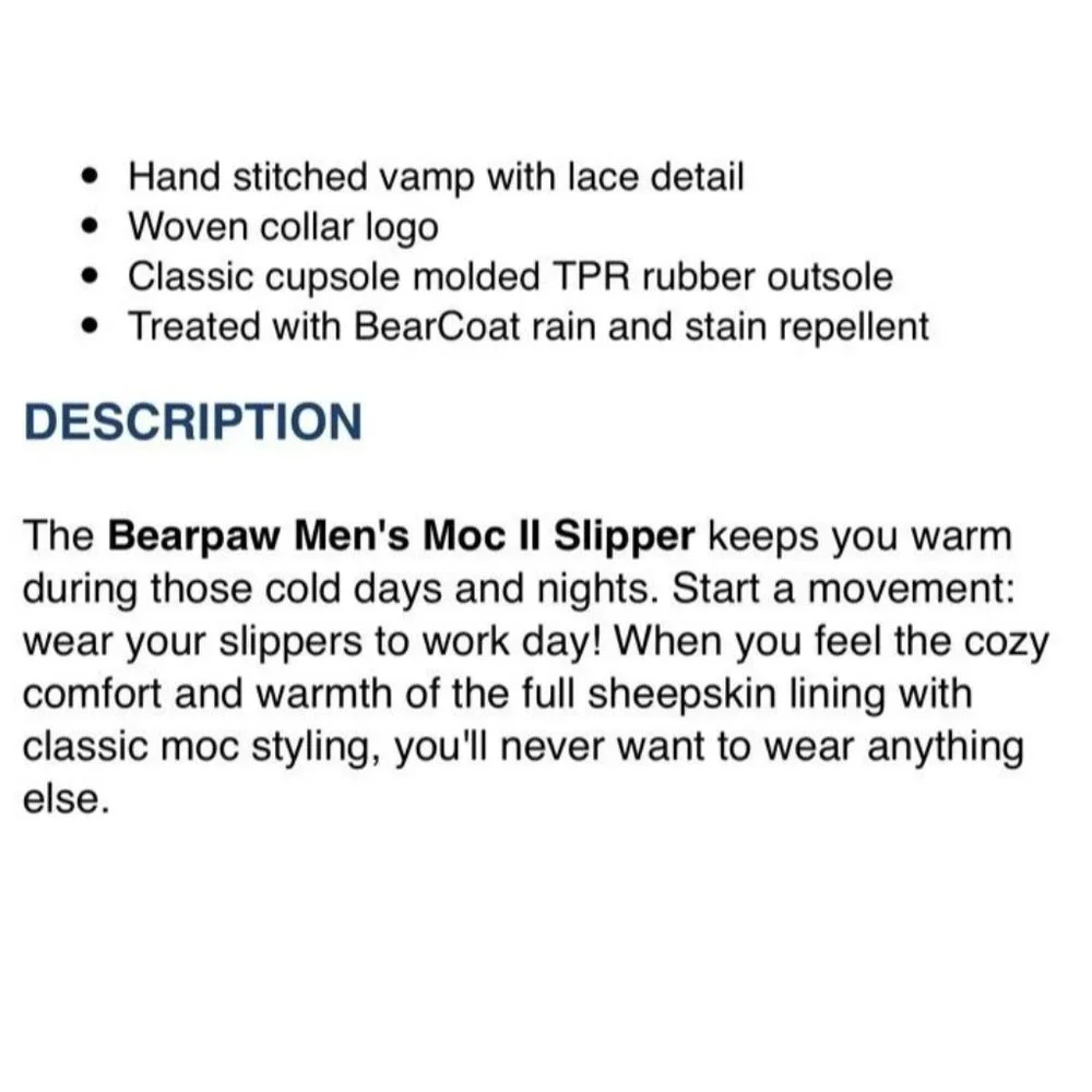 New BEARPAW Men Moc II Black Multi Red Plaid Slip On Slipper‎ Shearling Lined 9